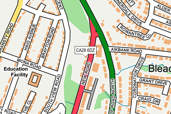 CA28 6DZ map - OS OpenMap – Local (Ordnance Survey) CA28 6DZ map - OS OpenMap – Local (Ordnance Survey)