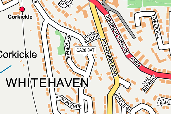 CA28 8AT map - OS OpenMap – Local (Ordnance Survey) CA28 8AT map - OS OpenMap – Local (Ordnance Survey)