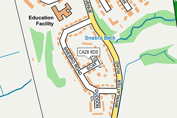 CA28 8DS map - OS OpenMap – Local (Ordnance Survey) CA28 8DS map - OS OpenMap – Local (Ordnance Survey)