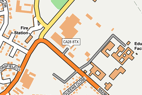 CA28 8TX map - OS OpenMap – Local (Ordnance Survey) CA28 8TX map - OS OpenMap – Local (Ordnance Survey)