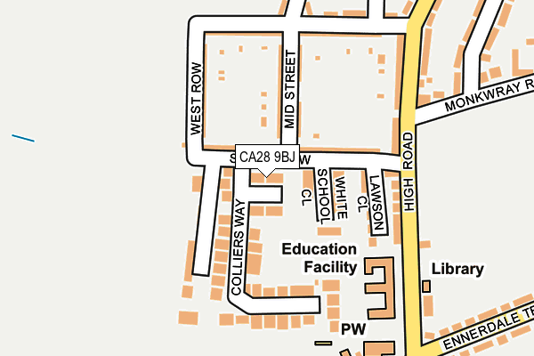 CA28 9BJ map - OS OpenMap – Local (Ordnance Survey) CA28 9BJ map - OS OpenMap – Local (Ordnance Survey)