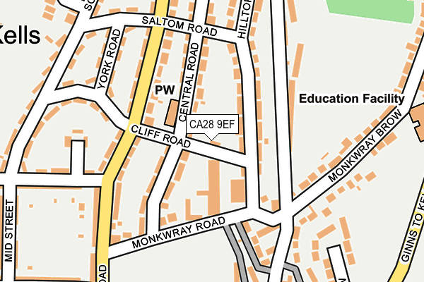 CA28 9EF map - OS OpenMap – Local (Ordnance Survey) CA28 9EF map - OS OpenMap – Local (Ordnance Survey)