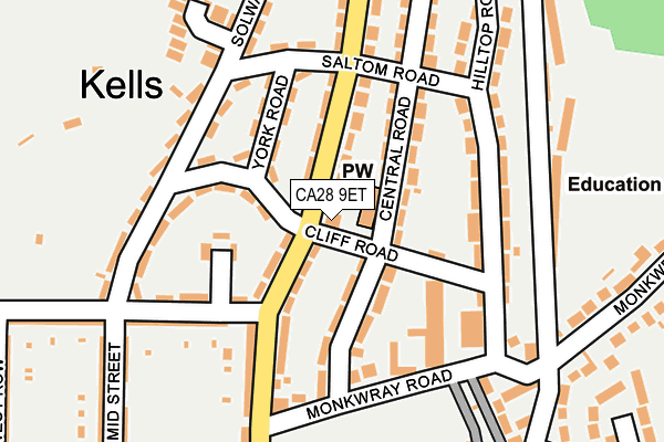 CA28 9ET map - OS OpenMap – Local (Ordnance Survey) CA28 9ET map - OS OpenMap – Local (Ordnance Survey)