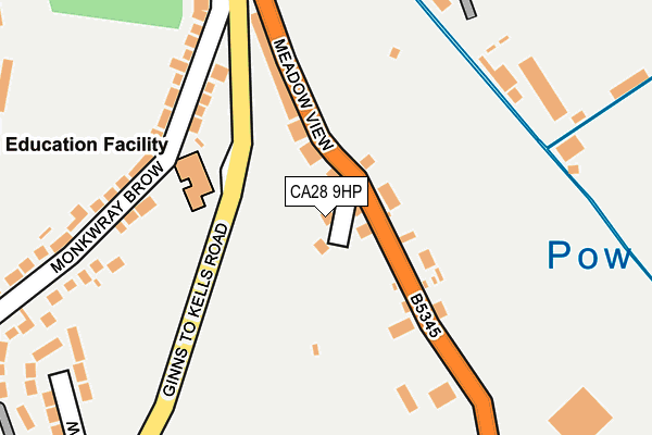 CA28 9HP map - OS OpenMap – Local (Ordnance Survey) CA28 9HP map - OS OpenMap – Local (Ordnance Survey)