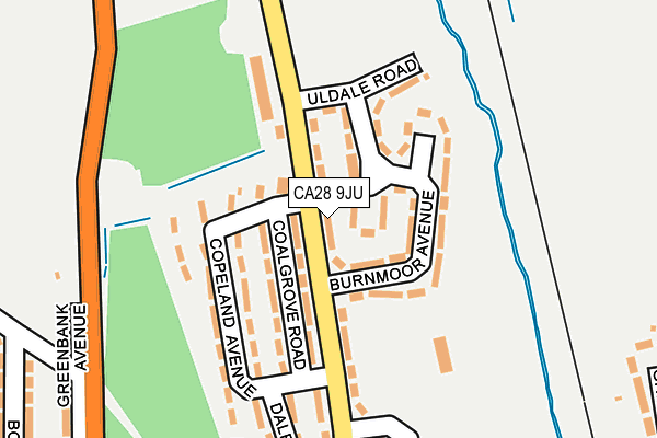 CA28 9JU map - OS OpenMap – Local (Ordnance Survey) CA28 9JU map - OS OpenMap – Local (Ordnance Survey)