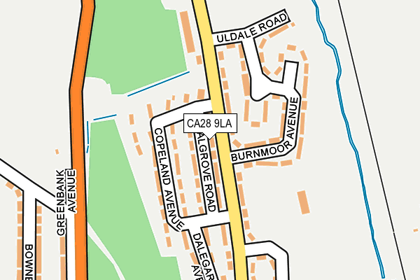CA28 9LA map - OS OpenMap – Local (Ordnance Survey) CA28 9LA map - OS OpenMap – Local (Ordnance Survey)