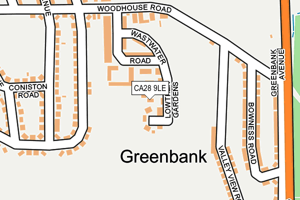 CA28 9LE map - OS OpenMap – Local (Ordnance Survey) CA28 9LE map - OS OpenMap – Local (Ordnance Survey)