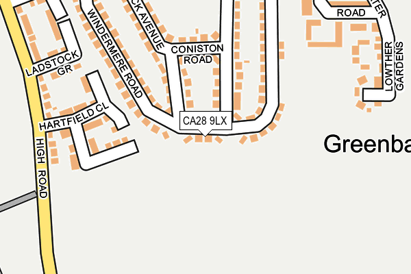 CA28 9LX map - OS OpenMap – Local (Ordnance Survey) CA28 9LX map - OS OpenMap – Local (Ordnance Survey)