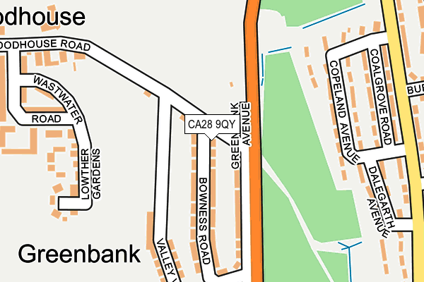 CA28 9QY map - OS OpenMap – Local (Ordnance Survey) CA28 9QY map - OS OpenMap – Local (Ordnance Survey)