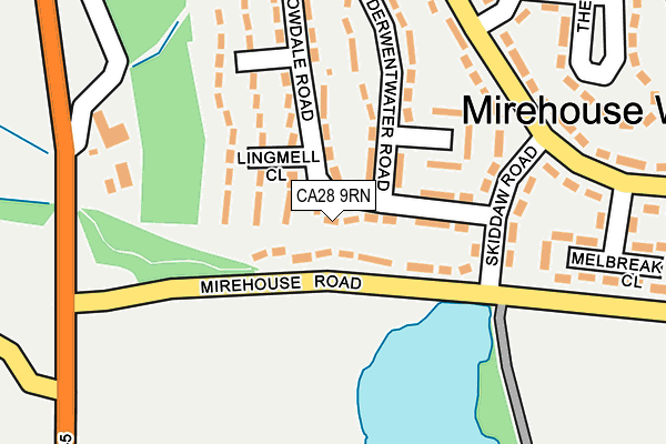 CA28 9RN map - OS OpenMap – Local (Ordnance Survey) CA28 9RN map - OS OpenMap – Local (Ordnance Survey)