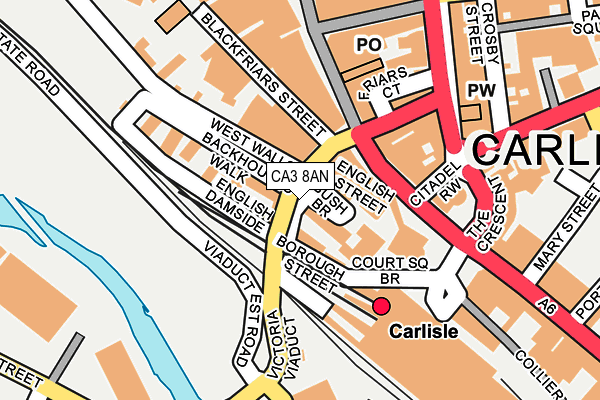 CA3 8AN map - OS OpenMap – Local (Ordnance Survey) CA3 8AN map - OS OpenMap – Local (Ordnance Survey)