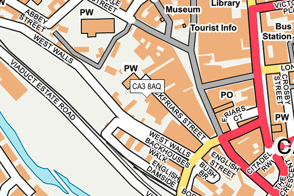 CA3 8AQ map - OS OpenMap – Local (Ordnance Survey) CA3 8AQ map - OS OpenMap – Local (Ordnance Survey)