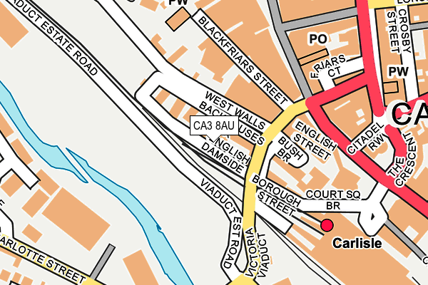 CA3 8AU map - OS OpenMap – Local (Ordnance Survey) CA3 8AU map - OS OpenMap – Local (Ordnance Survey)