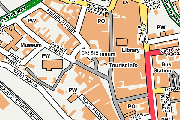 CA3 8JE map - OS OpenMap – Local (Ordnance Survey) CA3 8JE map - OS OpenMap – Local (Ordnance Survey)