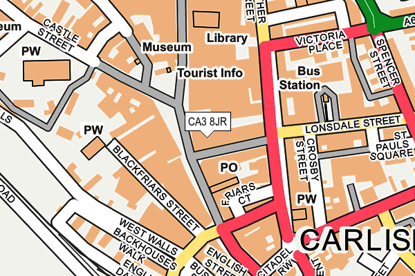 CA3 8JR map - OS OpenMap – Local (Ordnance Survey) CA3 8JR map - OS OpenMap – Local (Ordnance Survey)