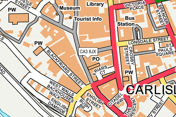CA3 8JX map - OS OpenMap – Local (Ordnance Survey) CA3 8JX map - OS OpenMap – Local (Ordnance Survey)