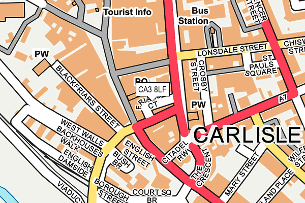 CA3 8LF map - OS OpenMap – Local (Ordnance Survey) CA3 8LF map - OS OpenMap – Local (Ordnance Survey)