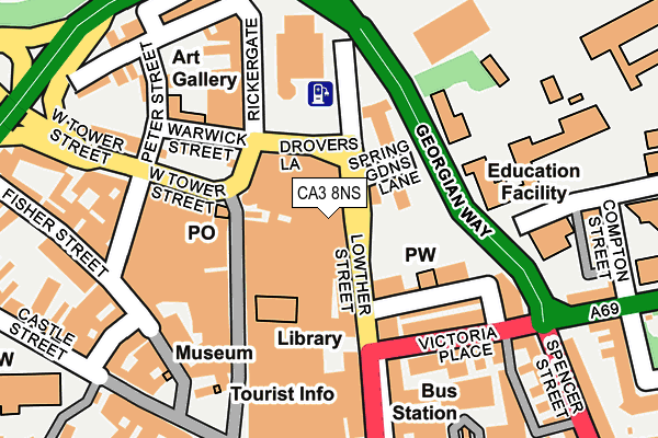 CA3 8NS map - OS OpenMap – Local (Ordnance Survey) CA3 8NS map - OS OpenMap – Local (Ordnance Survey)