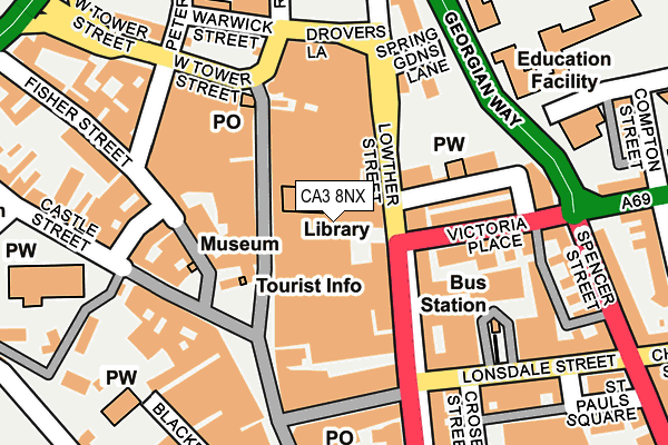 CA3 8NX map - OS OpenMap – Local (Ordnance Survey) CA3 8NX map - OS OpenMap – Local (Ordnance Survey)