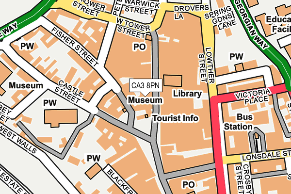 CA3 8PN map - OS OpenMap – Local (Ordnance Survey) CA3 8PN map - OS OpenMap – Local (Ordnance Survey)