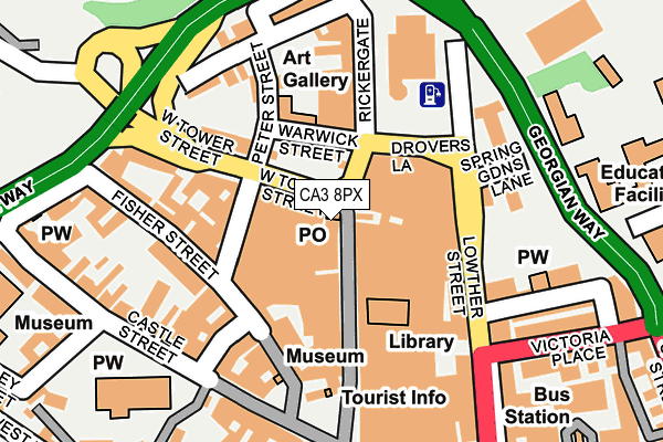 CA3 8PX map - OS OpenMap – Local (Ordnance Survey) CA3 8PX map - OS OpenMap – Local (Ordnance Survey)