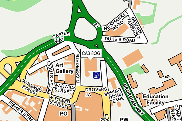 CA3 8QG map - OS OpenMap – Local (Ordnance Survey) CA3 8QG map - OS OpenMap – Local (Ordnance Survey)