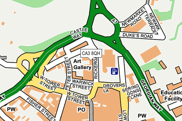CA3 8QH map - OS OpenMap – Local (Ordnance Survey) CA3 8QH map - OS OpenMap – Local (Ordnance Survey)