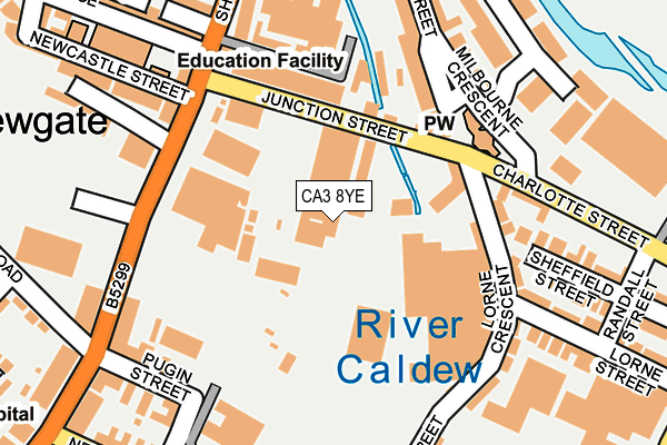 CA3 8YE map - OS OpenMap – Local (Ordnance Survey) CA3 8YE map - OS OpenMap – Local (Ordnance Survey)