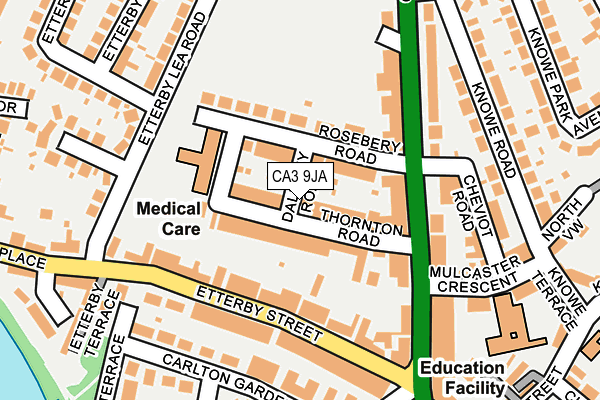 CA3 9JA map - OS OpenMap – Local (Ordnance Survey) CA3 9JA map - OS OpenMap – Local (Ordnance Survey)