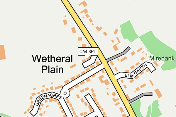 CA4 8PT map - OS OpenMap – Local (Ordnance Survey) CA4 8PT map - OS OpenMap – Local (Ordnance Survey)