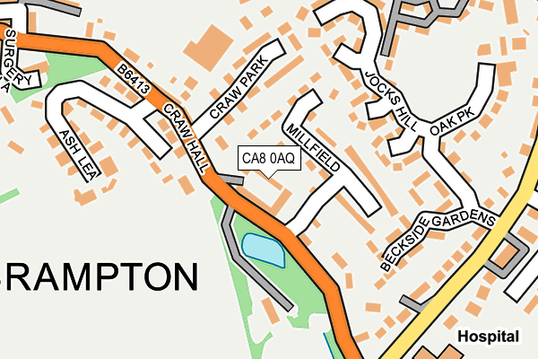CA8 0AQ map - OS OpenMap – Local (Ordnance Survey) CA8 0AQ map - OS OpenMap – Local (Ordnance Survey)