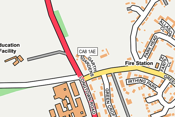 CA8 1AE map - OS OpenMap – Local (Ordnance Survey) CA8 1AE map - OS OpenMap – Local (Ordnance Survey)
