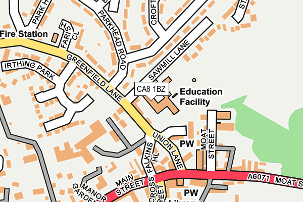 CA8 1BZ map - OS OpenMap – Local (Ordnance Survey) CA8 1BZ map - OS OpenMap – Local (Ordnance Survey)