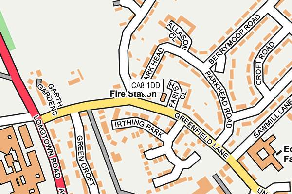 CA8 1DD map - OS OpenMap – Local (Ordnance Survey) CA8 1DD map - OS OpenMap – Local (Ordnance Survey)