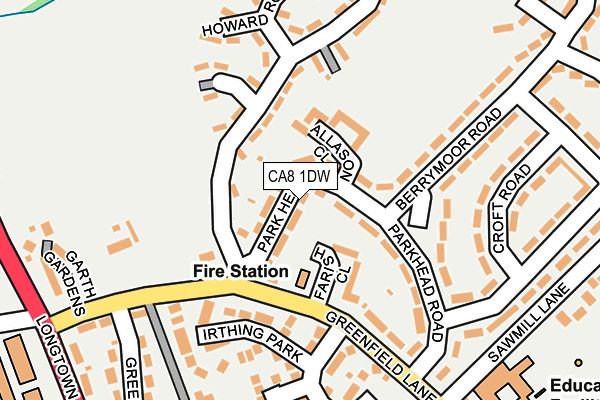 CA8 1DW map - OS OpenMap – Local (Ordnance Survey) CA8 1DW map - OS OpenMap – Local (Ordnance Survey)