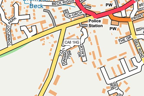 CA8 1HG map - OS OpenMap – Local (Ordnance Survey) CA8 1HG map - OS OpenMap – Local (Ordnance Survey)