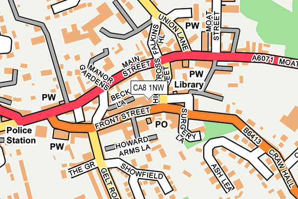 CA8 1NW map - OS OpenMap – Local (Ordnance Survey)