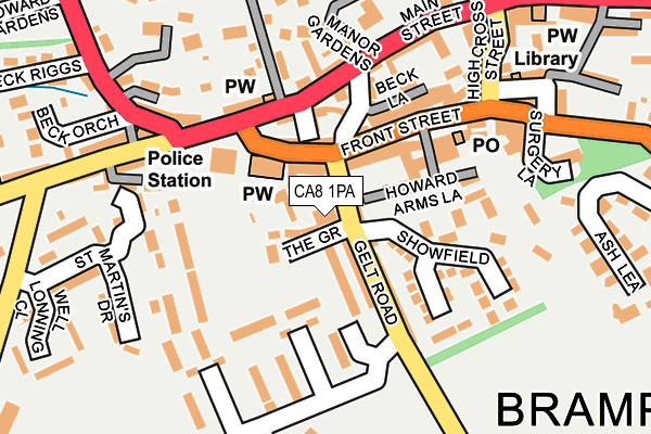 CA8 1PA map - OS OpenMap – Local (Ordnance Survey) CA8 1PA map - OS OpenMap – Local (Ordnance Survey)