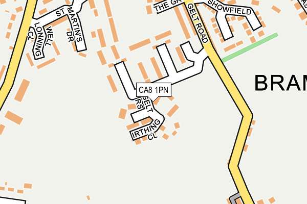 CA8 1PN map - OS OpenMap – Local (Ordnance Survey) CA8 1PN map - OS OpenMap – Local (Ordnance Survey)