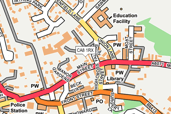CA8 1RX map - OS OpenMap – Local (Ordnance Survey) CA8 1RX map - OS OpenMap – Local (Ordnance Survey)