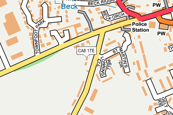 CA8 1TE map - OS OpenMap – Local (Ordnance Survey) CA8 1TE map - OS OpenMap – Local (Ordnance Survey)