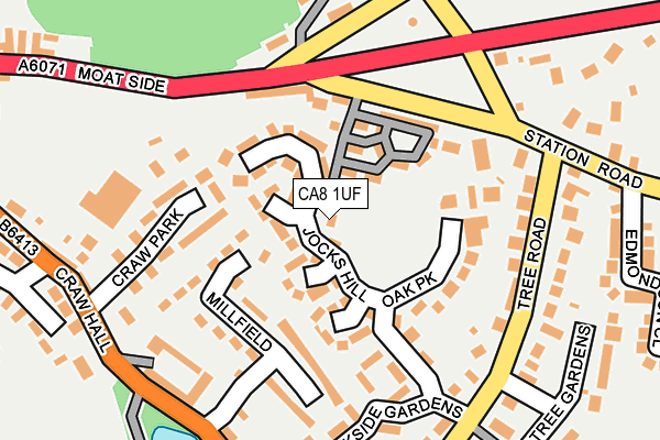 CA8 1UF map - OS OpenMap – Local (Ordnance Survey) CA8 1UF map - OS OpenMap – Local (Ordnance Survey)