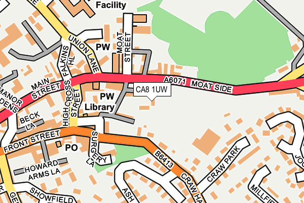 CA8 1UW map - OS OpenMap – Local (Ordnance Survey) CA8 1UW map - OS OpenMap – Local (Ordnance Survey)