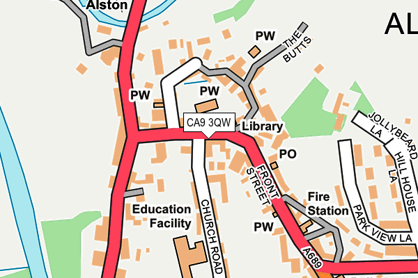 CA9 3QW map - OS OpenMap – Local (Ordnance Survey) CA9 3QW map - OS OpenMap – Local (Ordnance Survey)