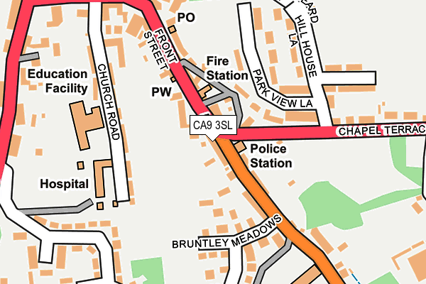 CA9 3SL map - OS OpenMap – Local (Ordnance Survey) CA9 3SL map - OS OpenMap – Local (Ordnance Survey)