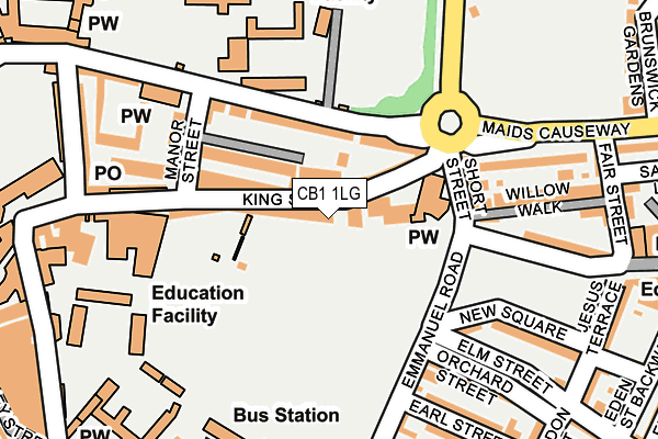 CB1 1LG map - OS OpenMap – Local (Ordnance Survey) CB1 1LG map - OS OpenMap – Local (Ordnance Survey)