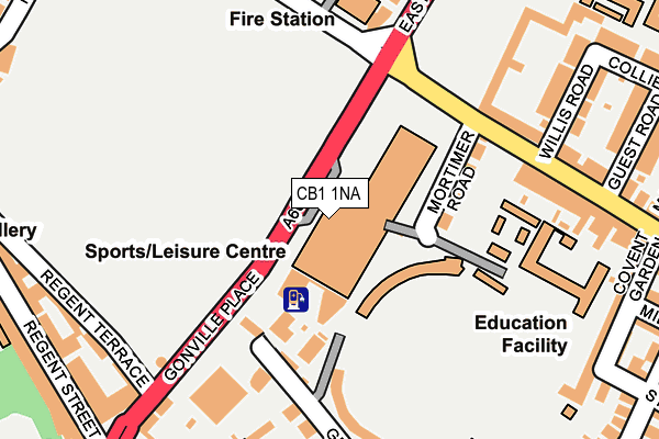 CB1 1NA map - OS OpenMap – Local (Ordnance Survey) CB1 1NA map - OS OpenMap – Local (Ordnance Survey)
