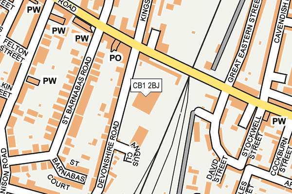 CB1 2BJ map - OS OpenMap – Local (Ordnance Survey) CB1 2BJ map - OS OpenMap – Local (Ordnance Survey)