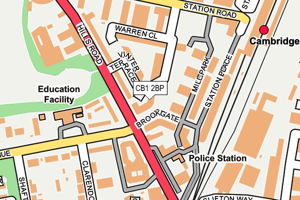 CB1 2BP map - OS OpenMap – Local (Ordnance Survey) CB1 2BP map - OS OpenMap – Local (Ordnance Survey)