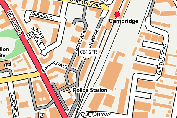 CB1 2FR map - OS OpenMap – Local (Ordnance Survey) CB1 2FR map - OS OpenMap – Local (Ordnance Survey)